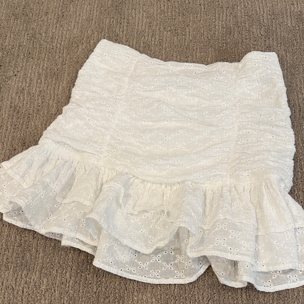 Altar'd State Cream Eyelet Skirt